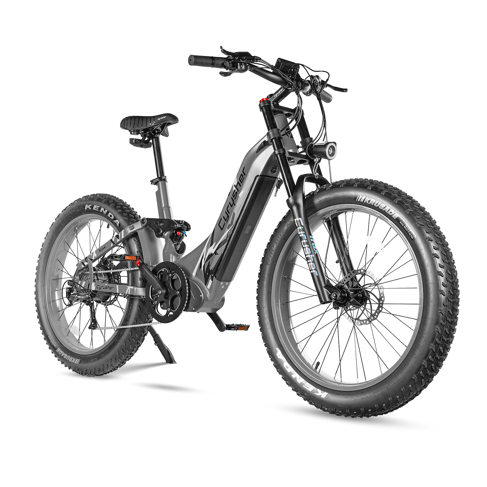 Cyrusher Trax 24" Step-Through All-Terrain Ebike with Air Shock – 28 MPH Top Speed