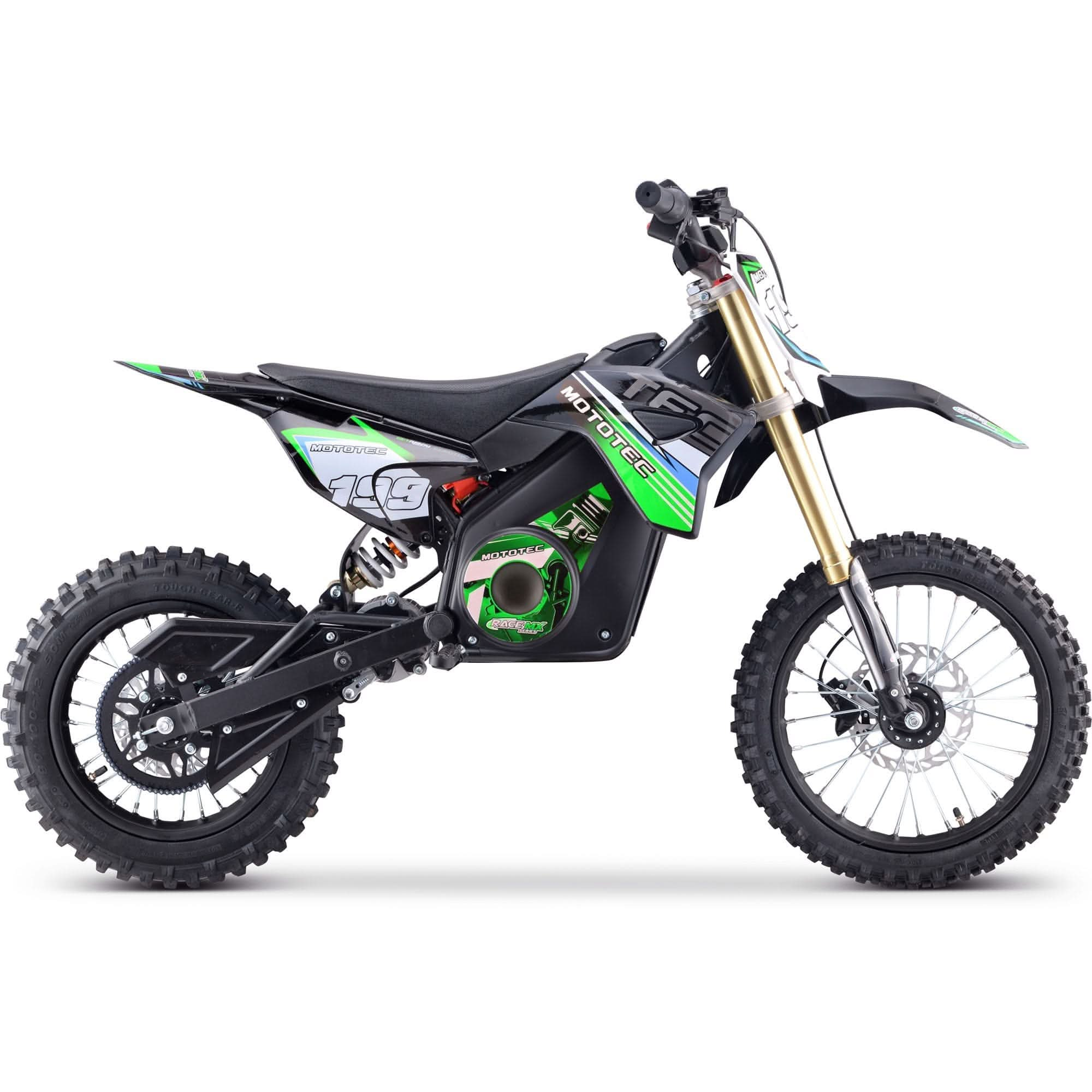 MotoTec 48v Pro Electric Dirt Bike 1600w Lithium Top Speed 25mph