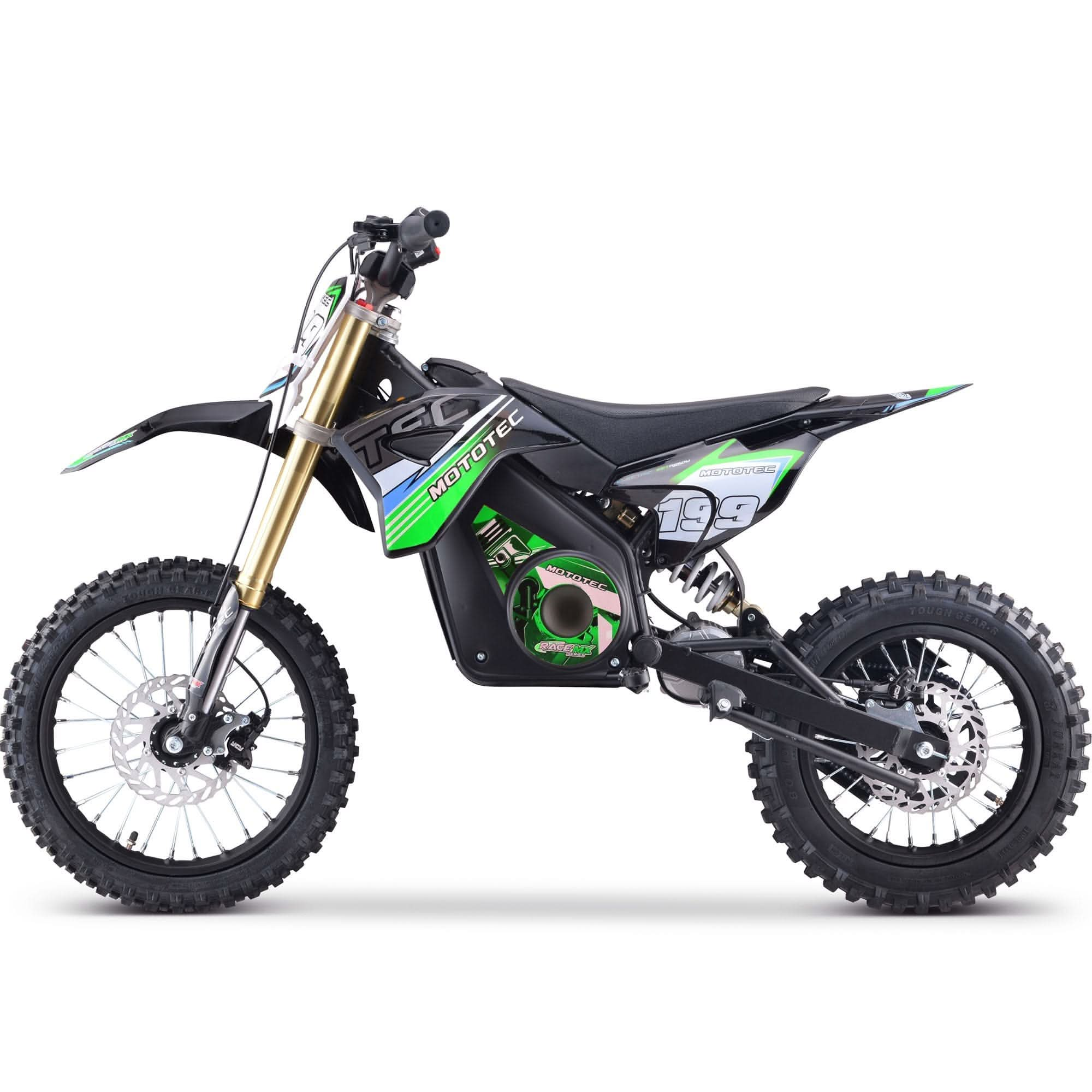 MotoTec 48v Pro Electric Dirt Bike 1600w Lithium Top Speed 25mph