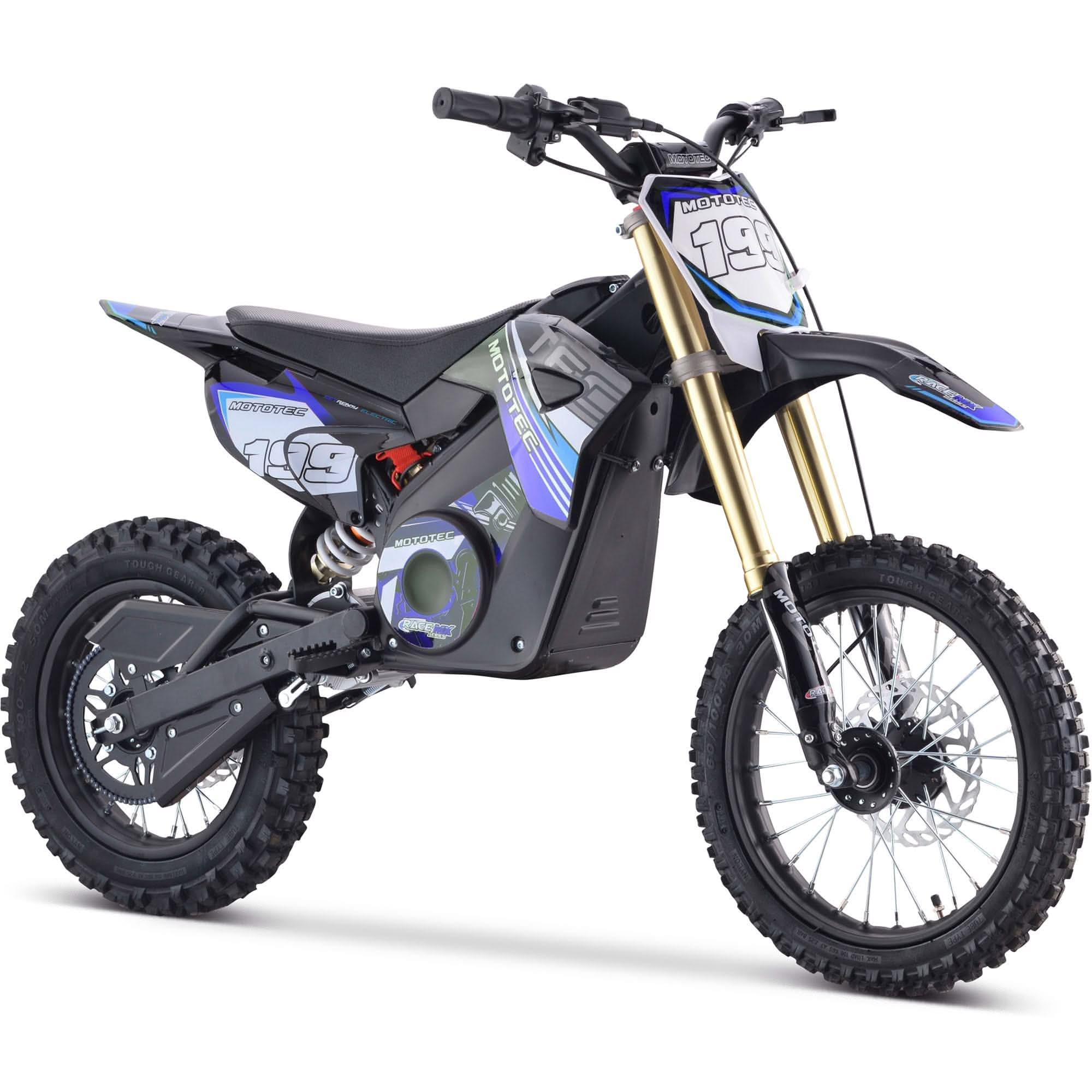 MotoTec 48v Pro Electric Dirt Bike 1600w Lithium Top Speed 25mph