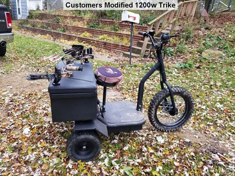 MotoTec Electric Trike 48v 1200w Top Speed 15mph