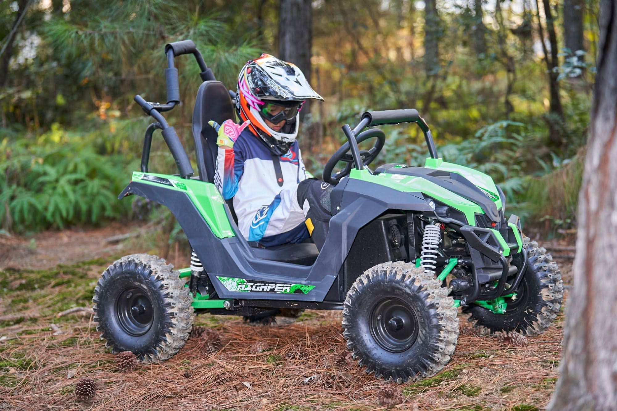 MotoTec Raider Kids UTV 48v 1200w Full Suspension Top Speed 23mph