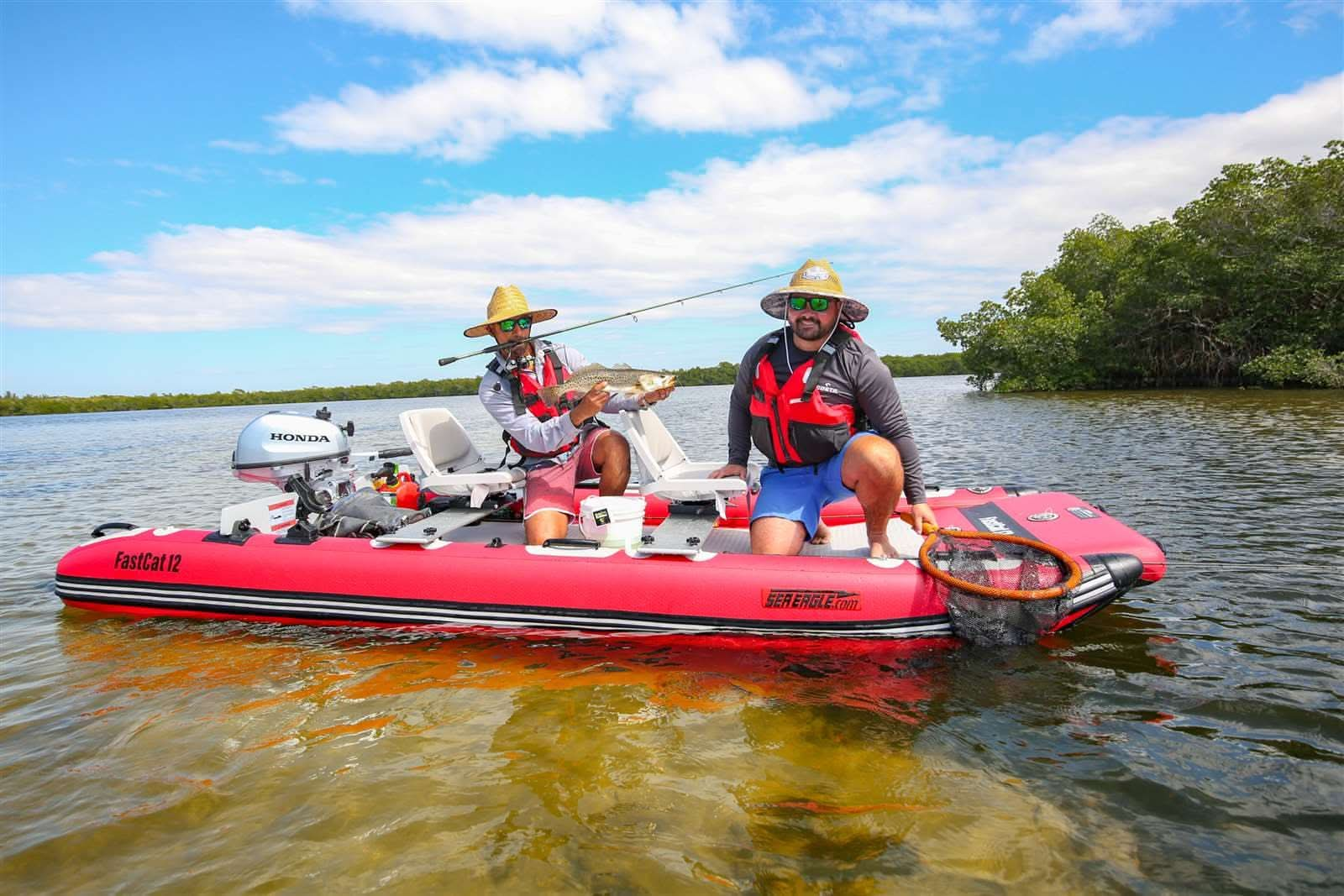 Sea Eagle FastCat12 Inflatable Catamaran Boat 2 Person