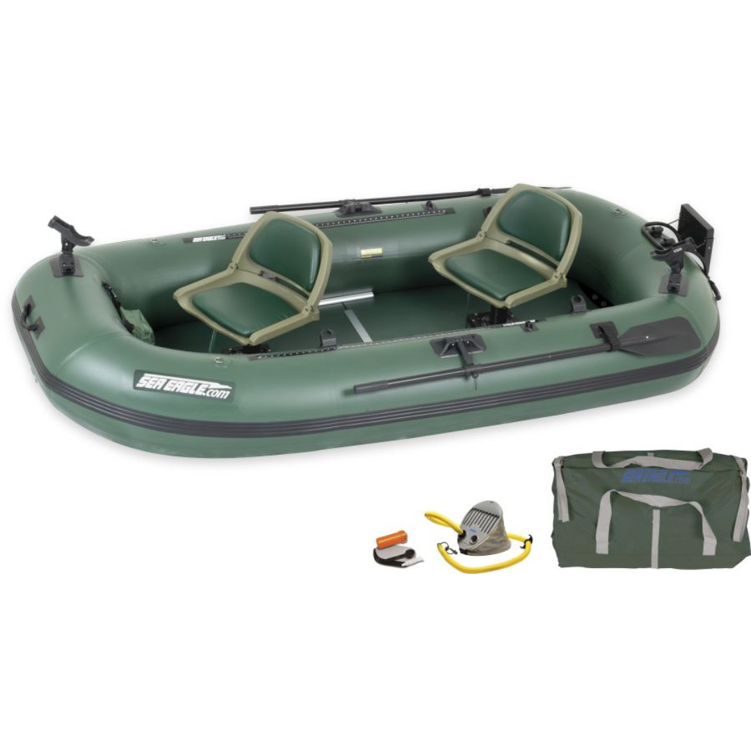 Sea Eagle STS10 Stealth Stalker 4 Person Inflatable Frameless Fishing Boat