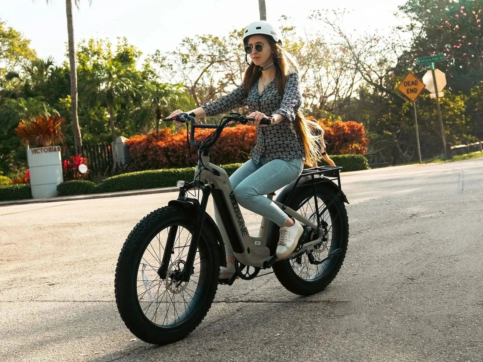 Velowave Ranger 2.0 Step-Thru Fat Tire Long Range Electric Bike 28mph