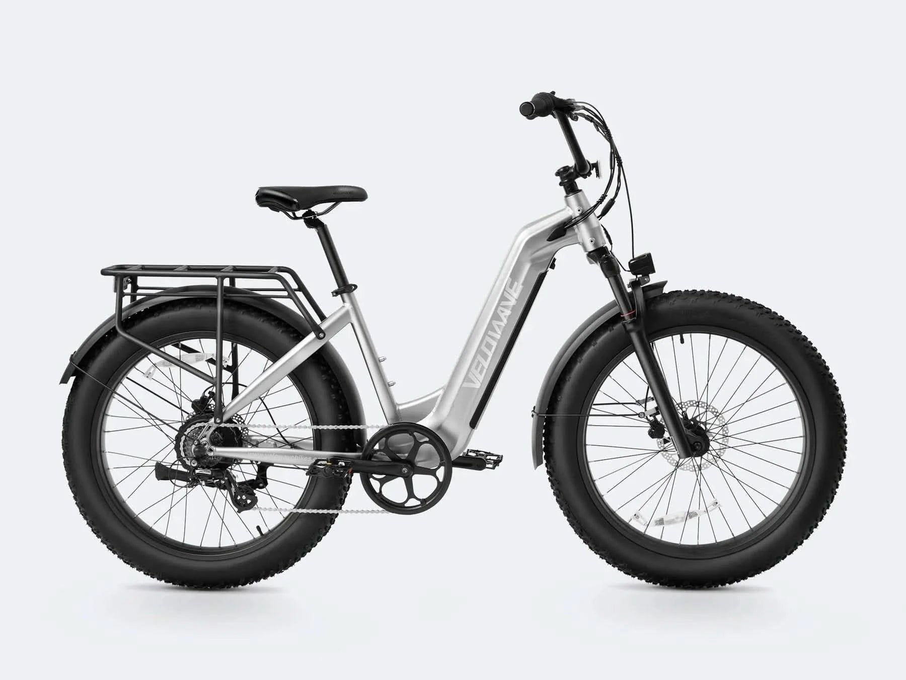 Velowave Ranger 2.0 Step-Thru Fat Tire Long Range Electric Bike 28mph